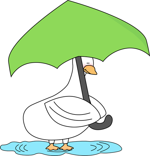 clipart duck umbrella