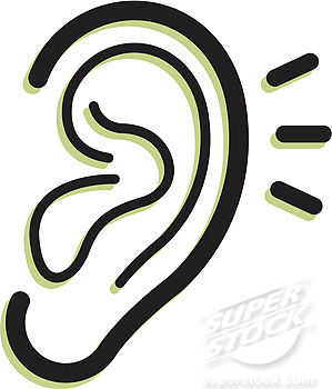 Listening panda free images. Clipart ear