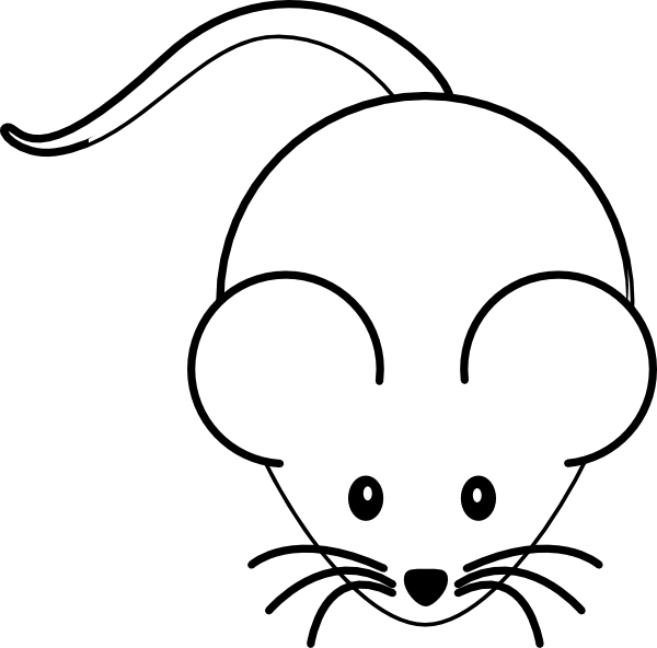 Black and white mouse. Mice clipart face