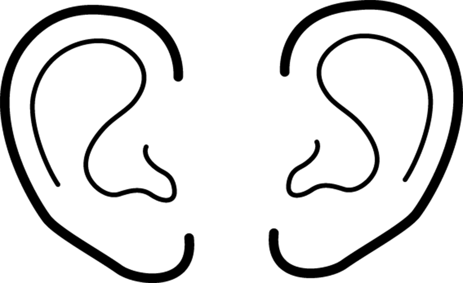 ear clipart black and white