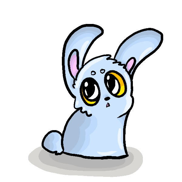 clipart ear blue bunny