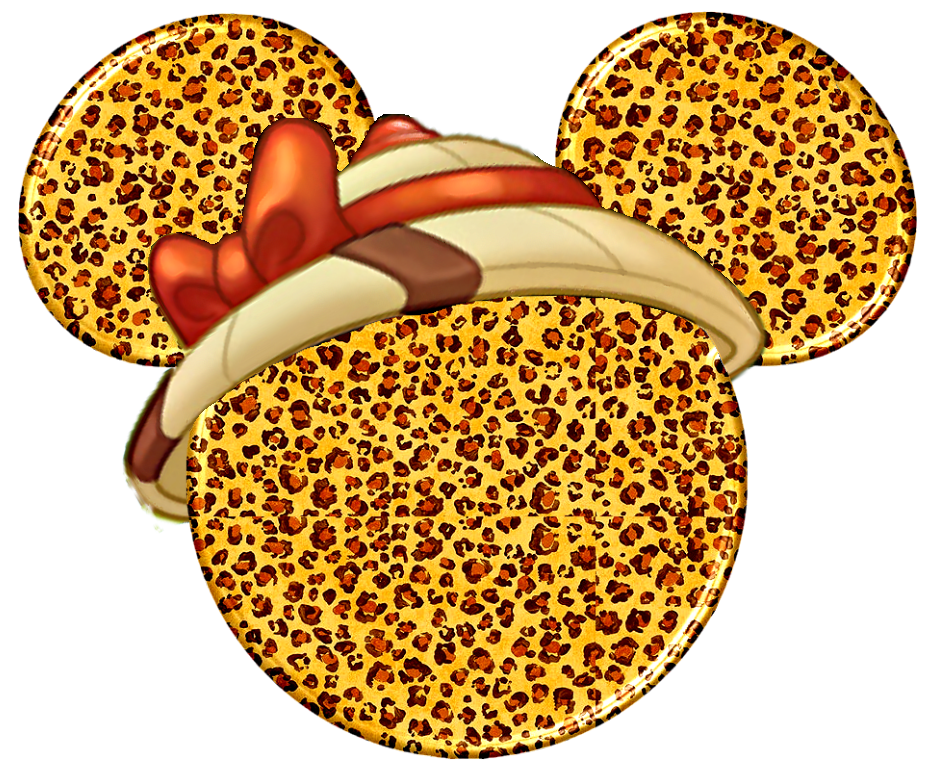 Minnie leopard print ears. Head clipart cheetah
