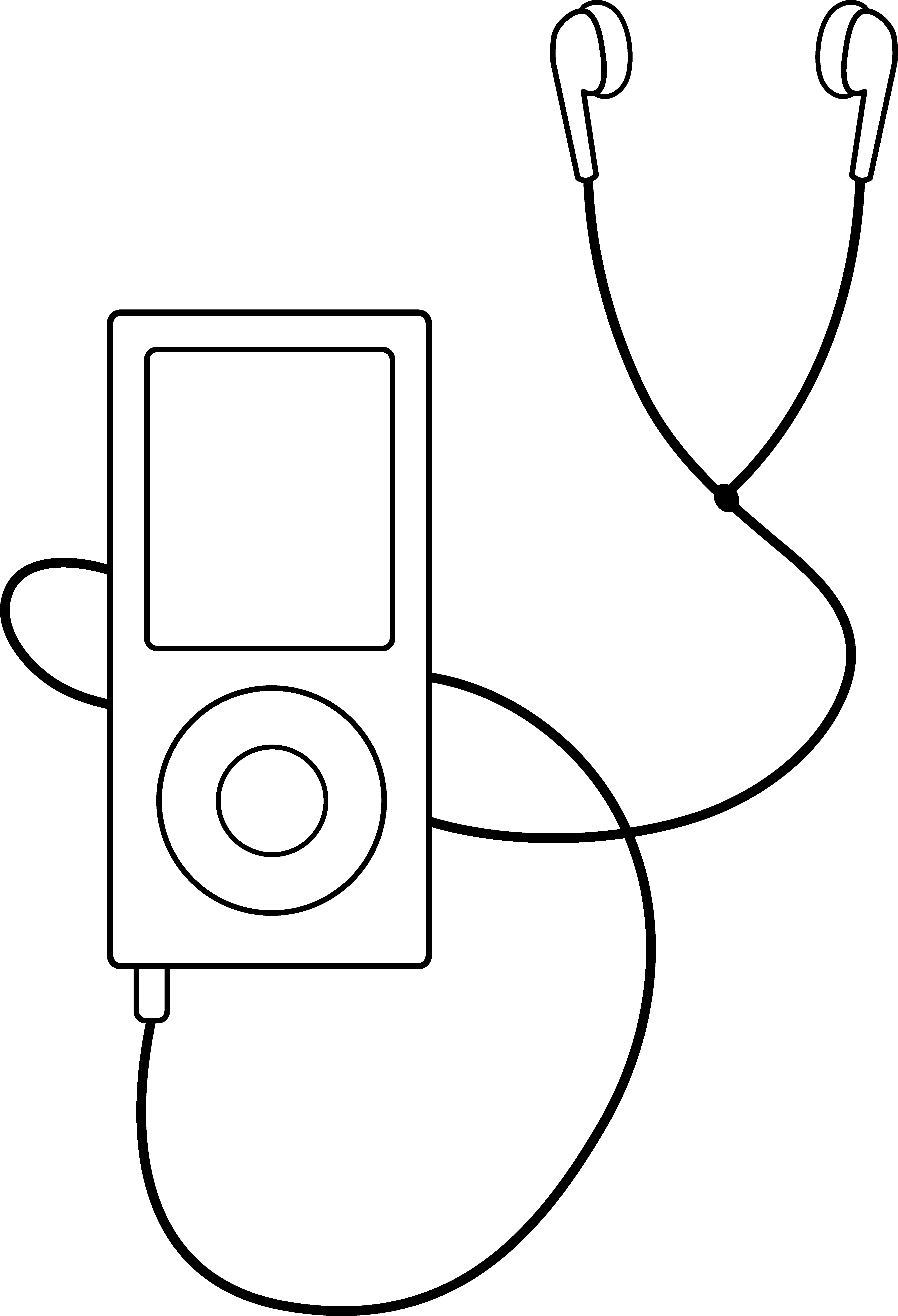  collection of ipod. Clipart ear coloring
