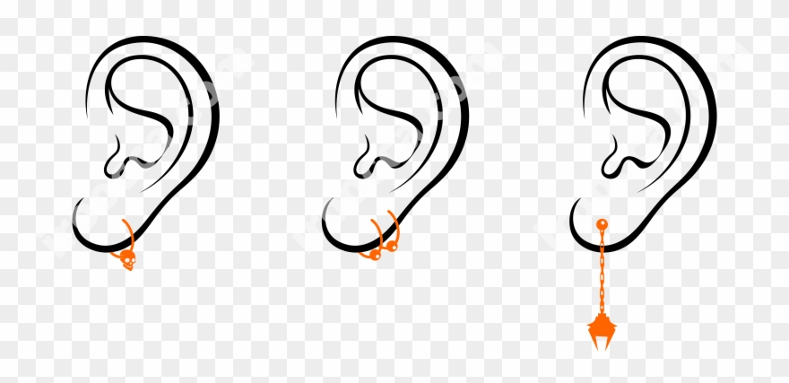 There are different variants. Ears clipart pierced ear