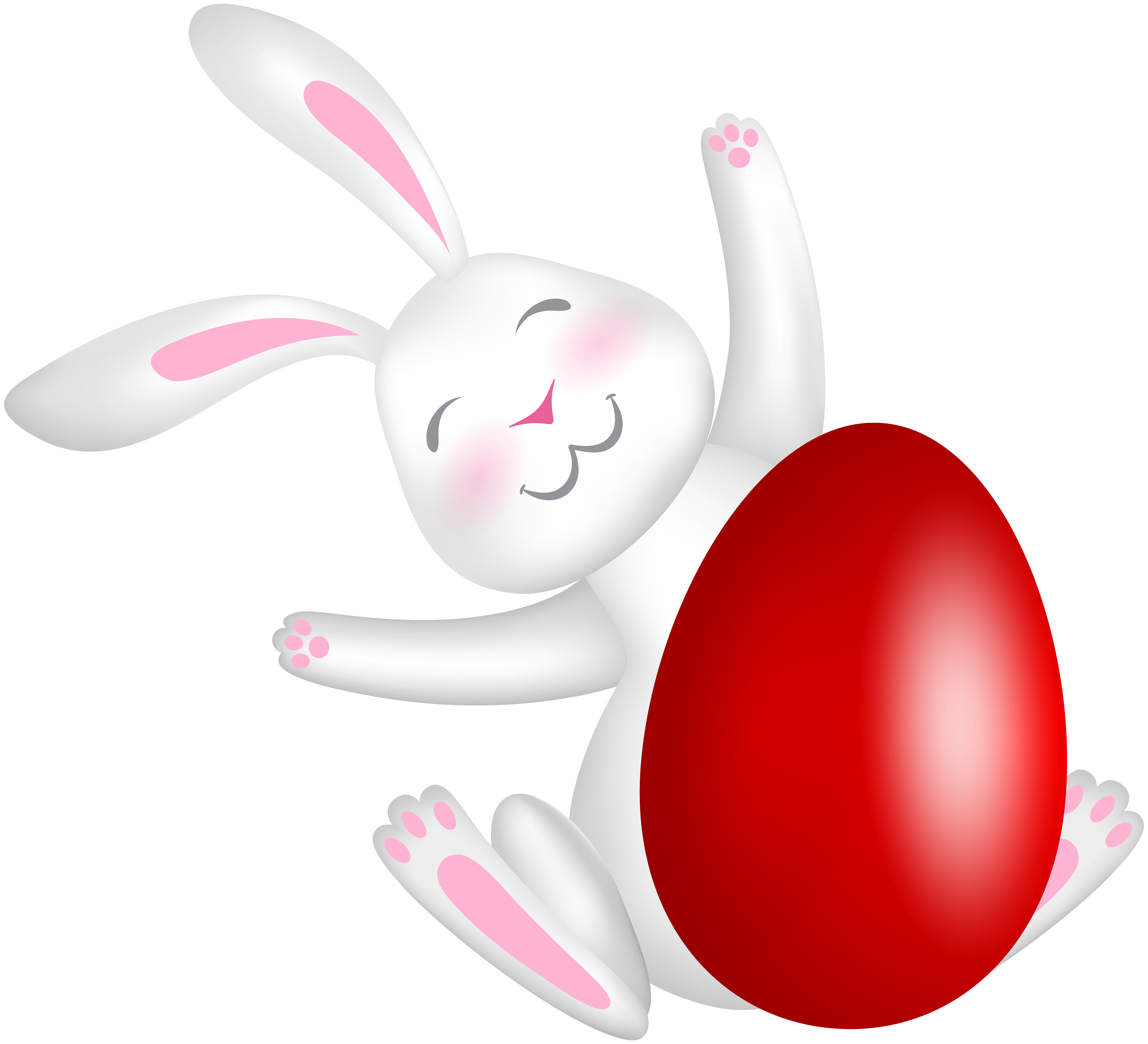 Clipart ear easter. Bunny with red egg