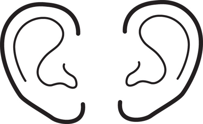 Clipart ear outline. Ears 