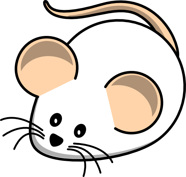 White field mouse clip. Mice clipart line art