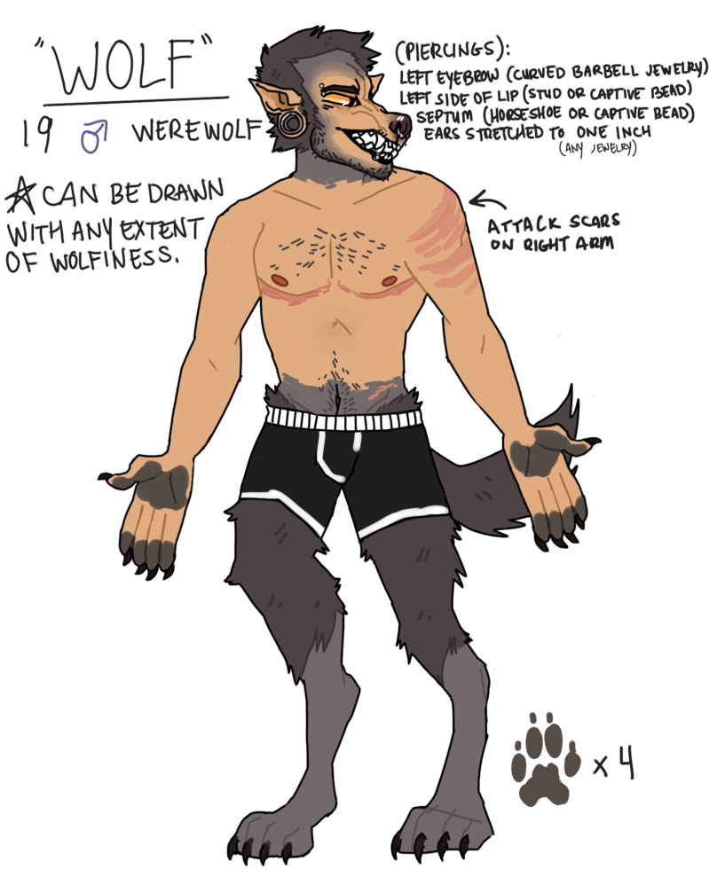 ear clipart werewolf