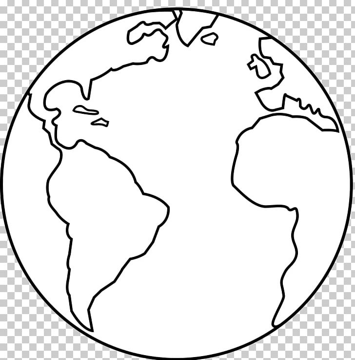 clipart earth black and white