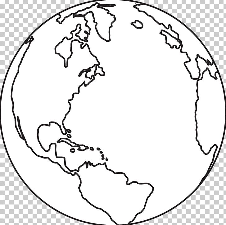 clipart earth black and white
