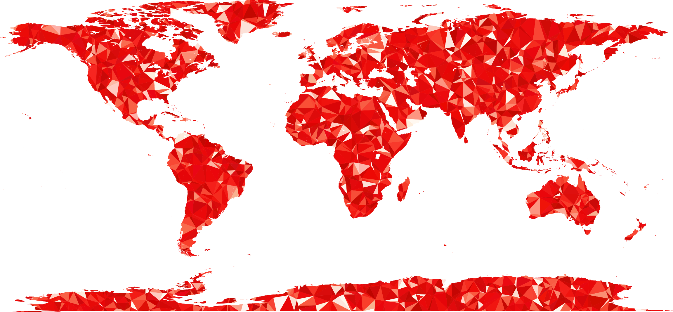 Ruby world. Clipart globe map