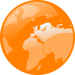 Earth clipart orange. Clip art at clker