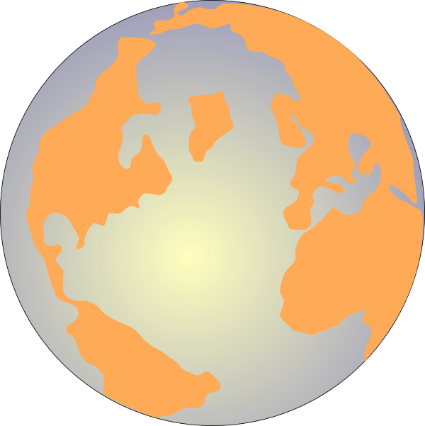 clipart earth orange