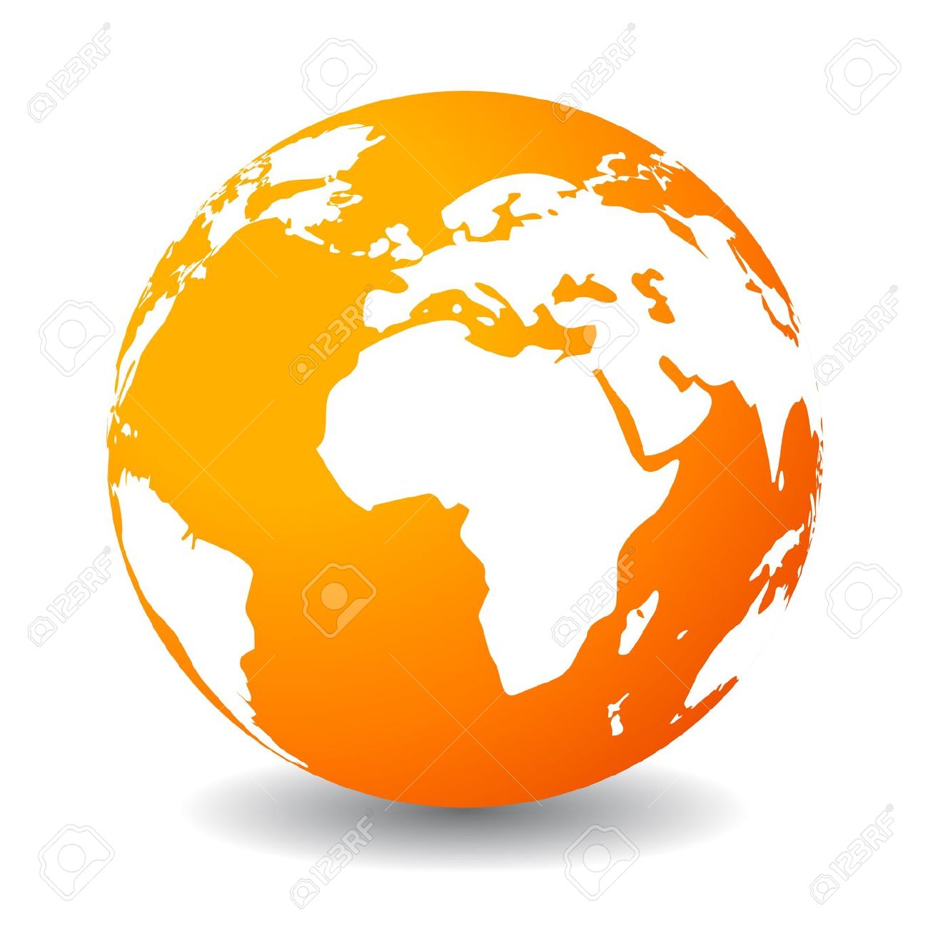 clipart earth orange