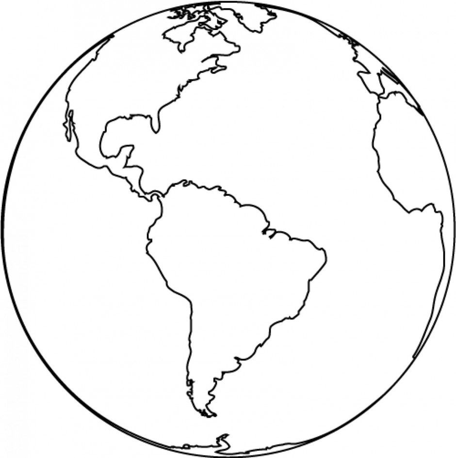 Earth free images . Clipart globe black and white