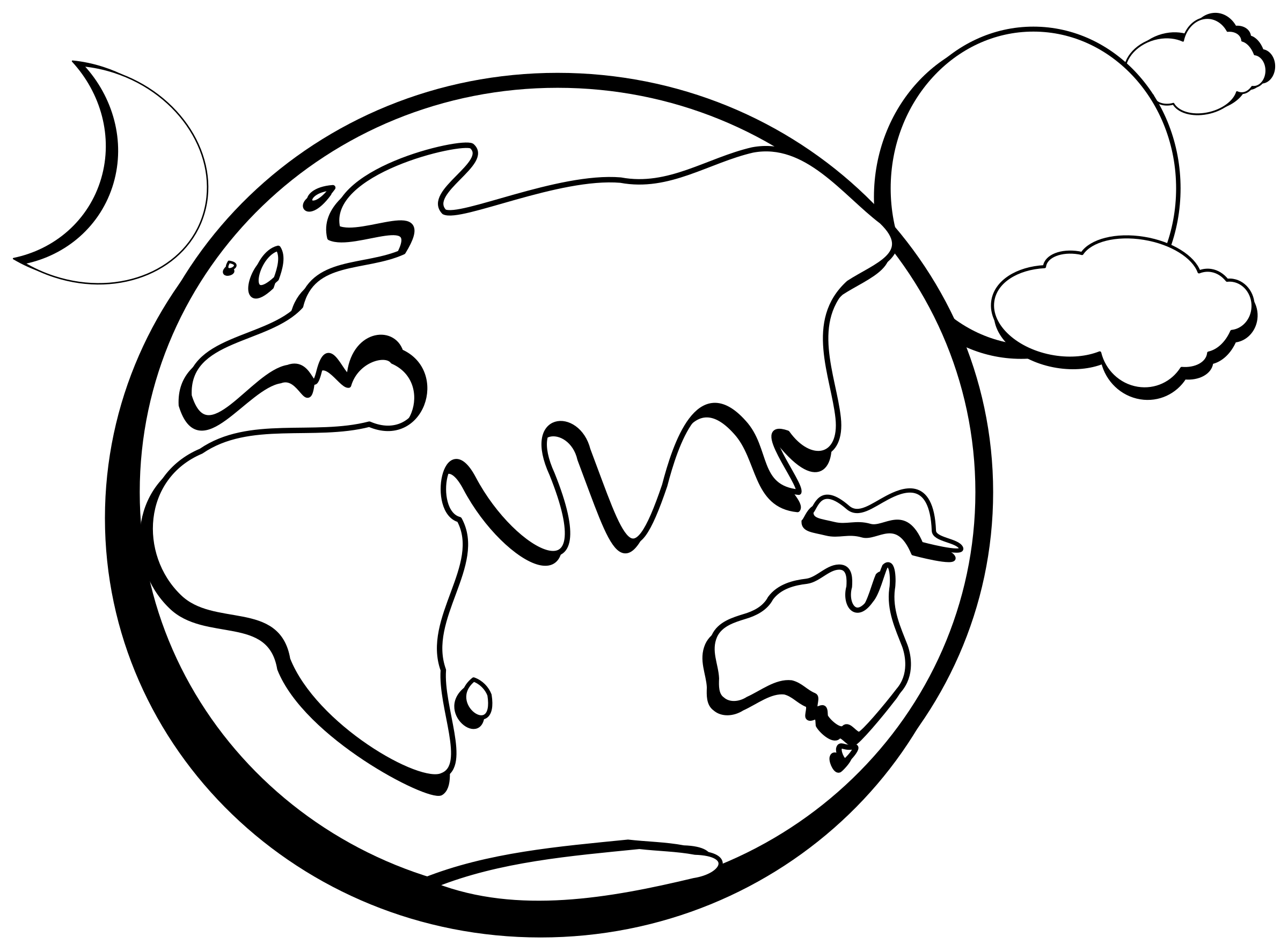 earth clipart outline