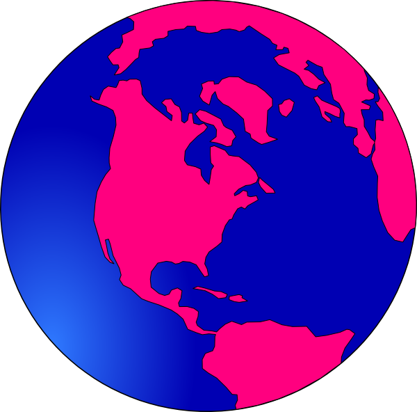 earth clipart pink