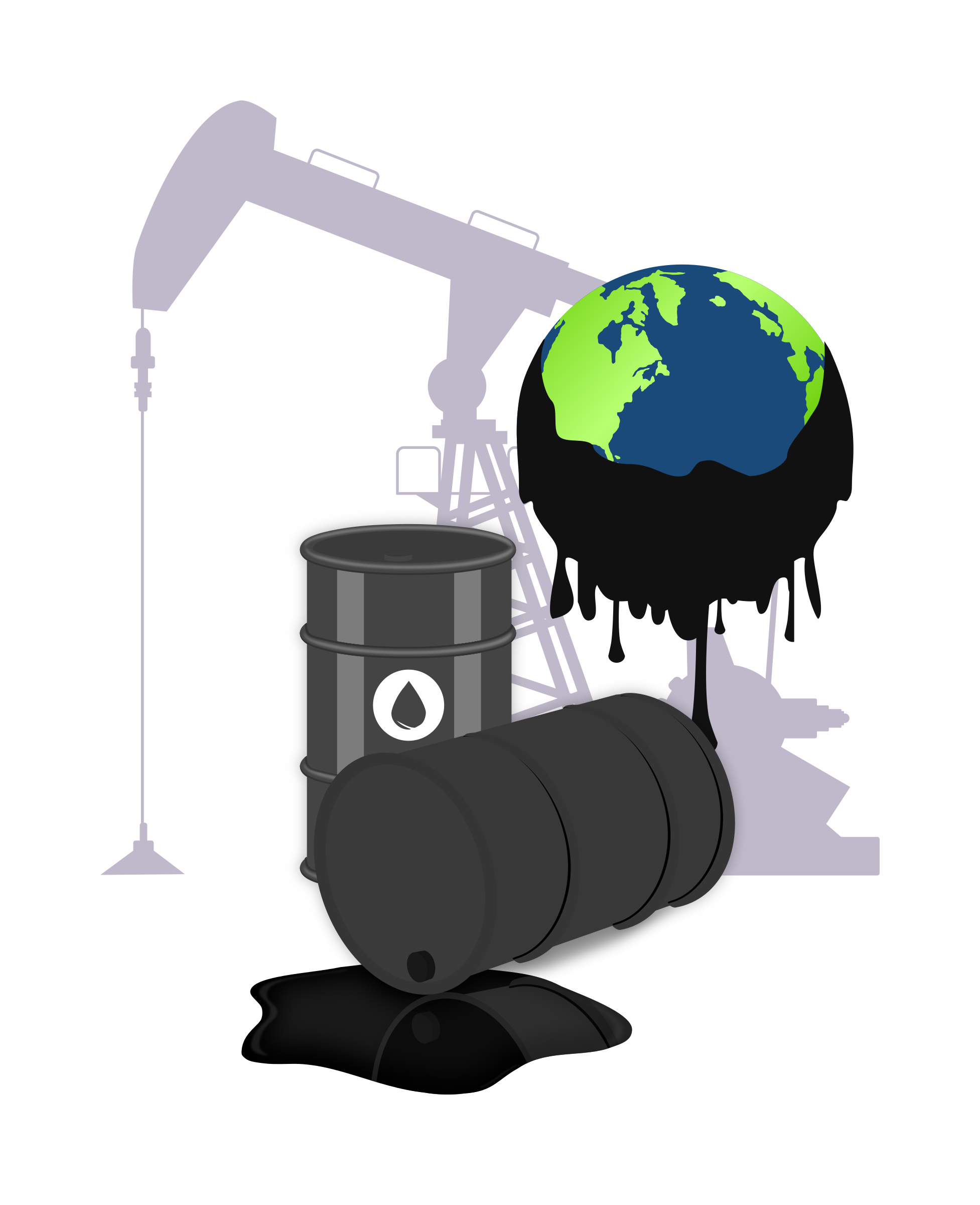 Clipart earth pollution. Oil big image png