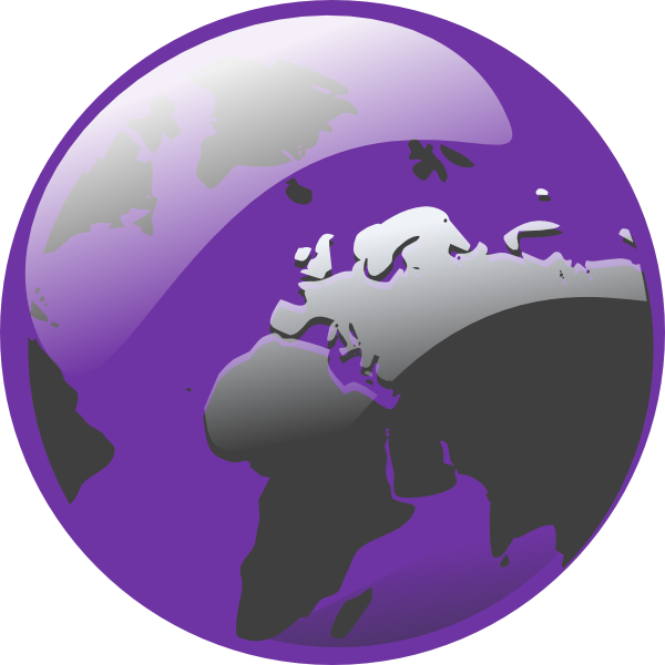 clipart earth purple