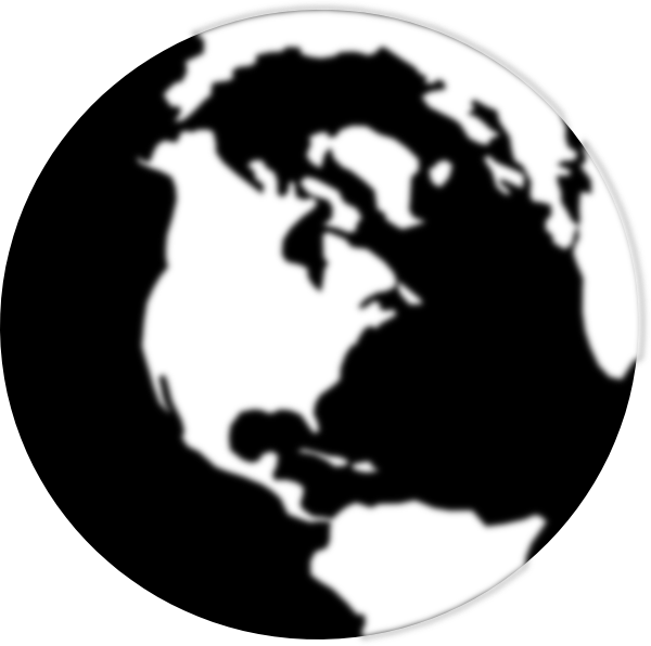 clipart globe silhouette