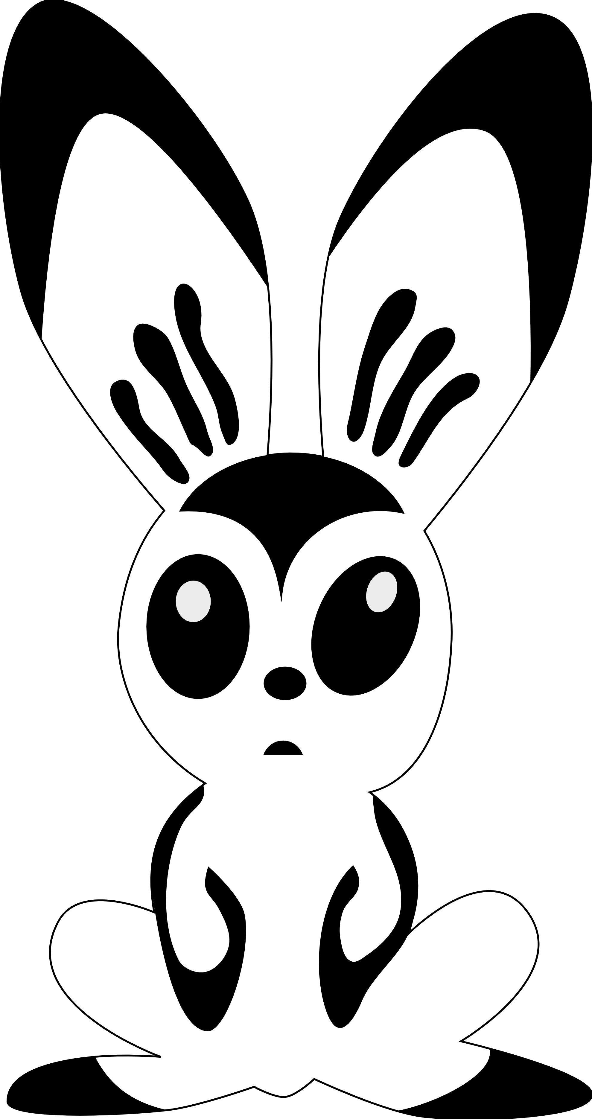clipart rabbit black and white