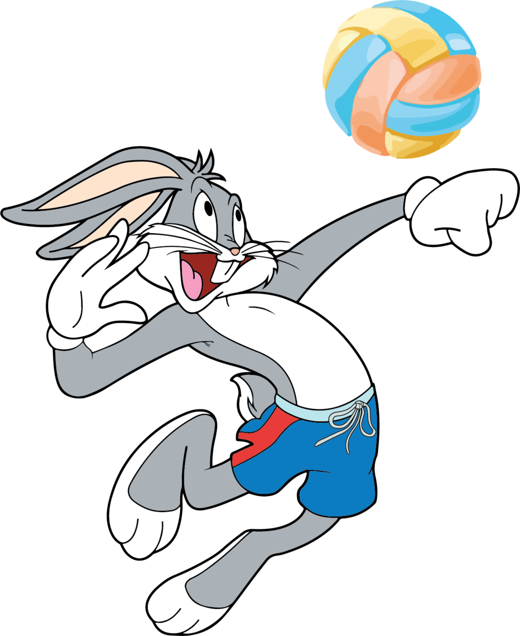 Bugs bunny playing by. Clipart volleyball volleyball game