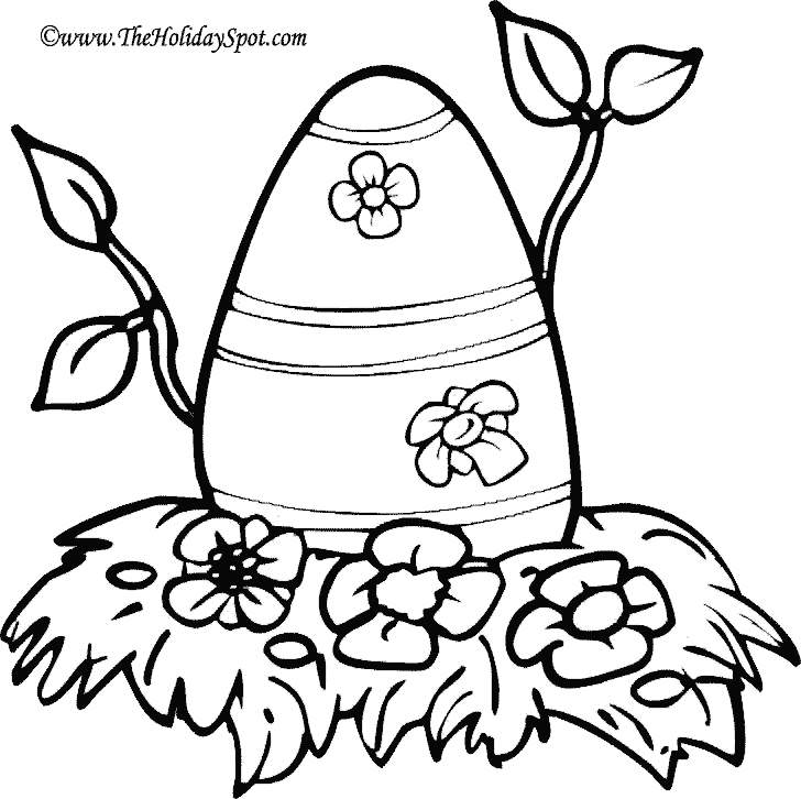 coloring clipart easter egg