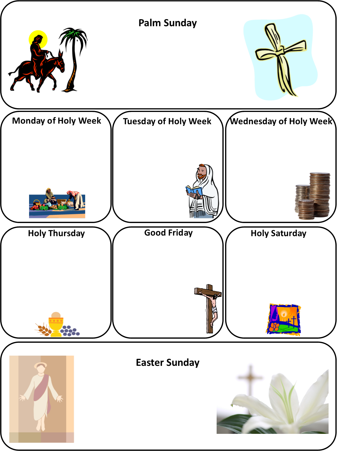 clipart easter holy week