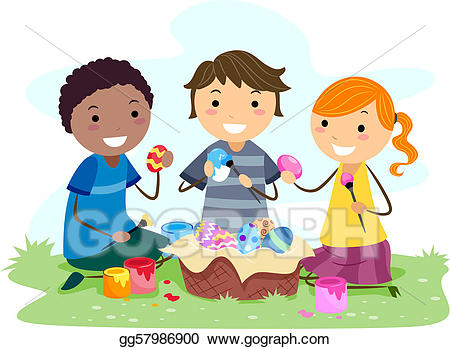 clipart easter kid