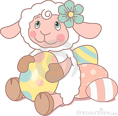 clipart sheep easter