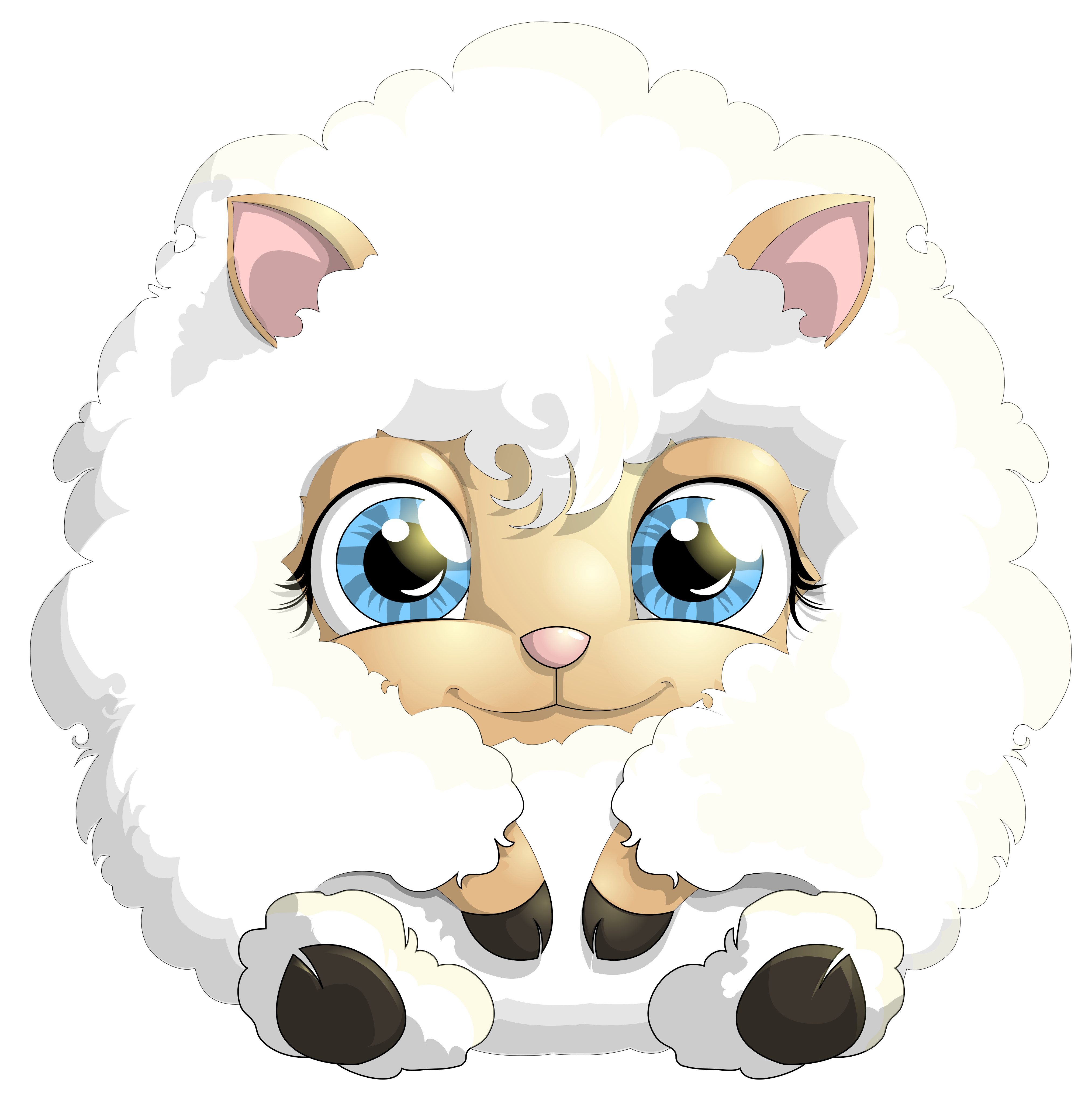 Cute lamb png picture. Clipart sheep coloring page