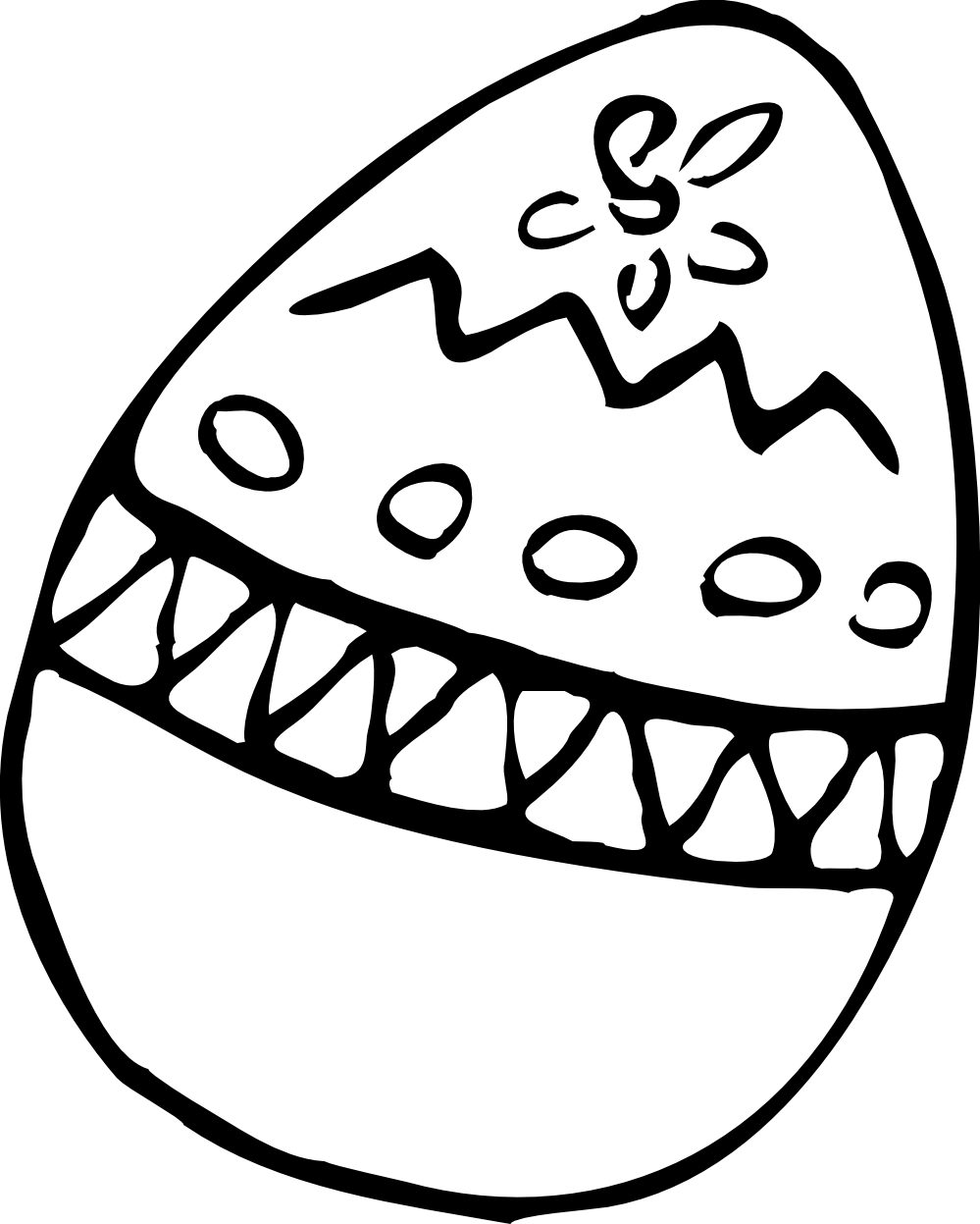 egg clipart black and white