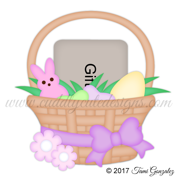 Clipart easter picnic. Basket gift card holder