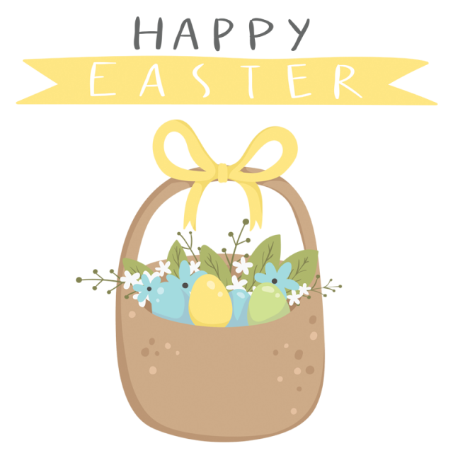 Basket happy png and. Invitation clipart easter