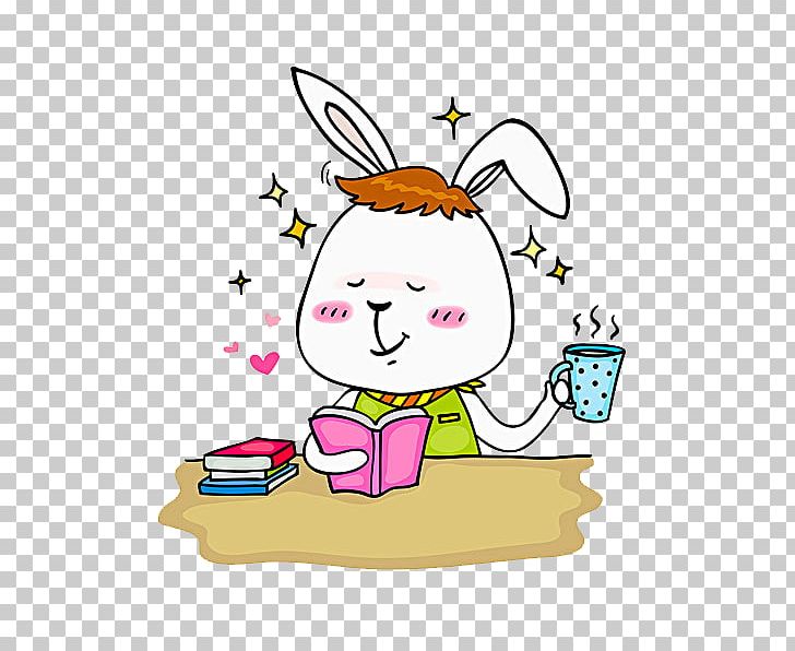 Easter clipart reading. Bunny white rabbit leporids
