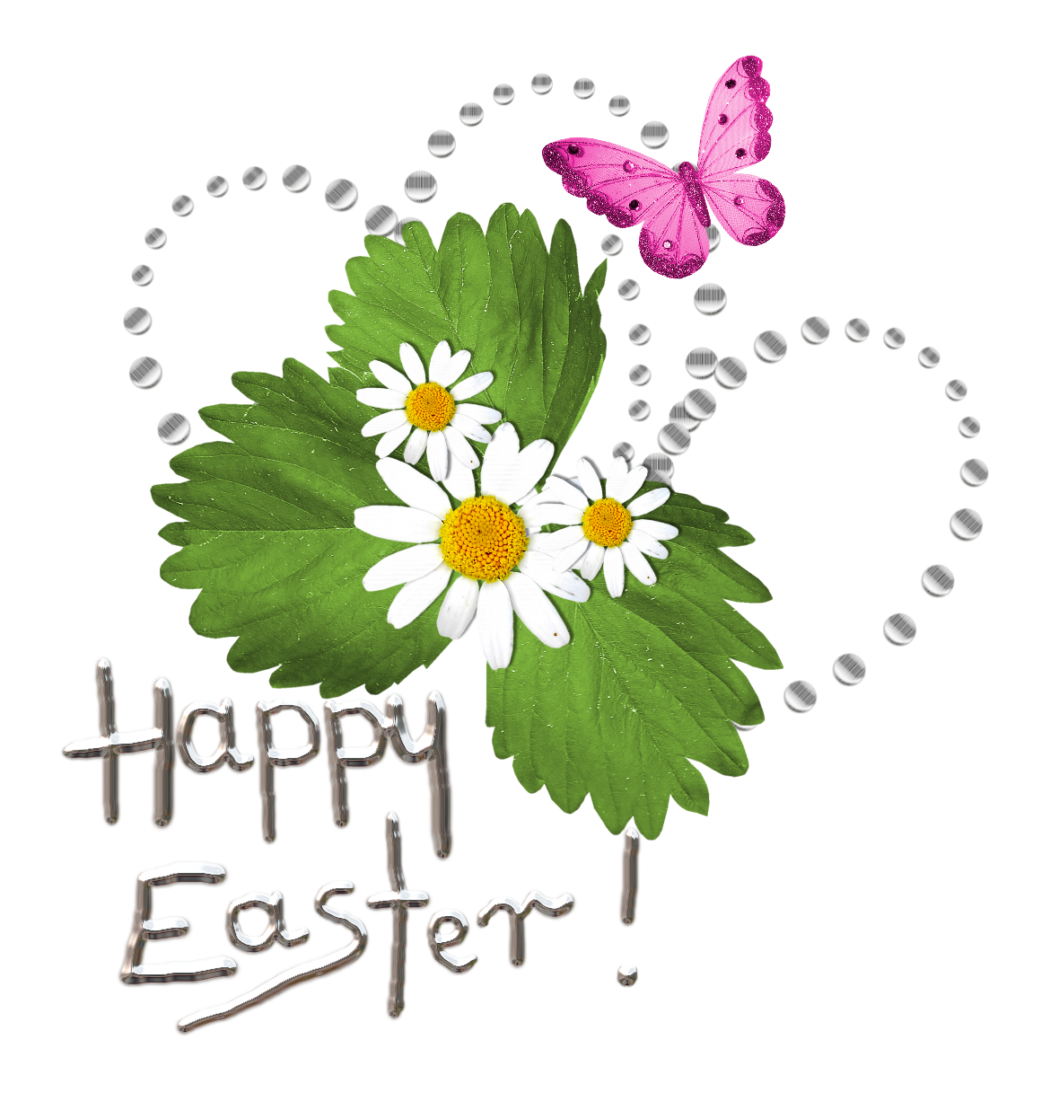 Happy easter text with. Newsletter clipart transparent background
