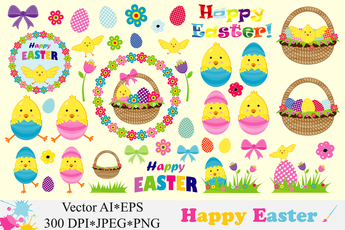 easter clipart pattern