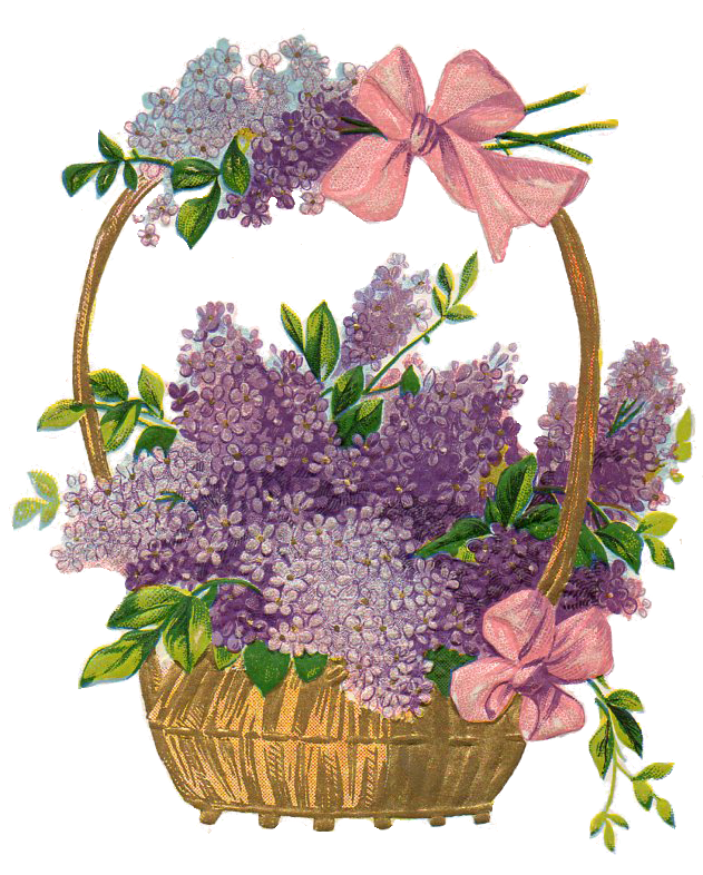 purple clipart basket