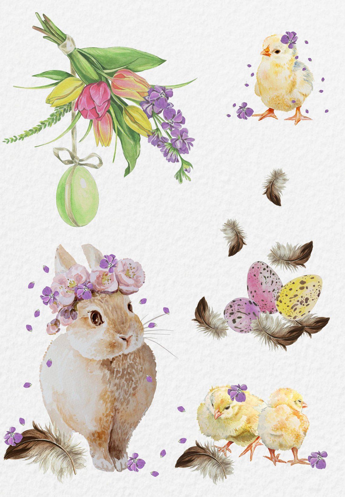 clipart easter watercolor