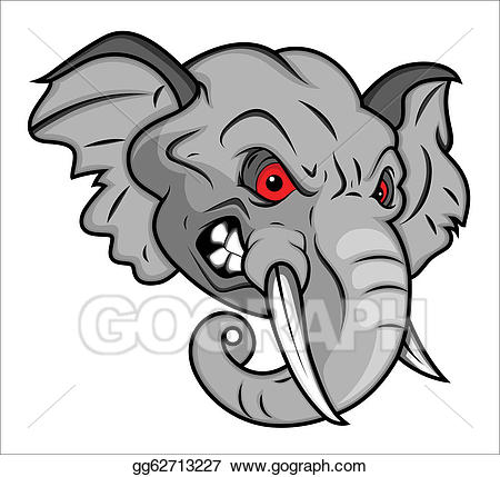 elephants clipart angry