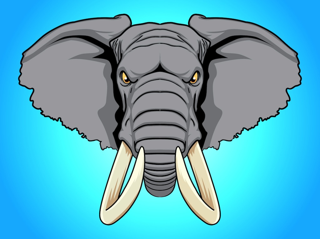 elephants clipart angry