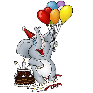 Clipart elephant birthday. Baby cute cartoon clip