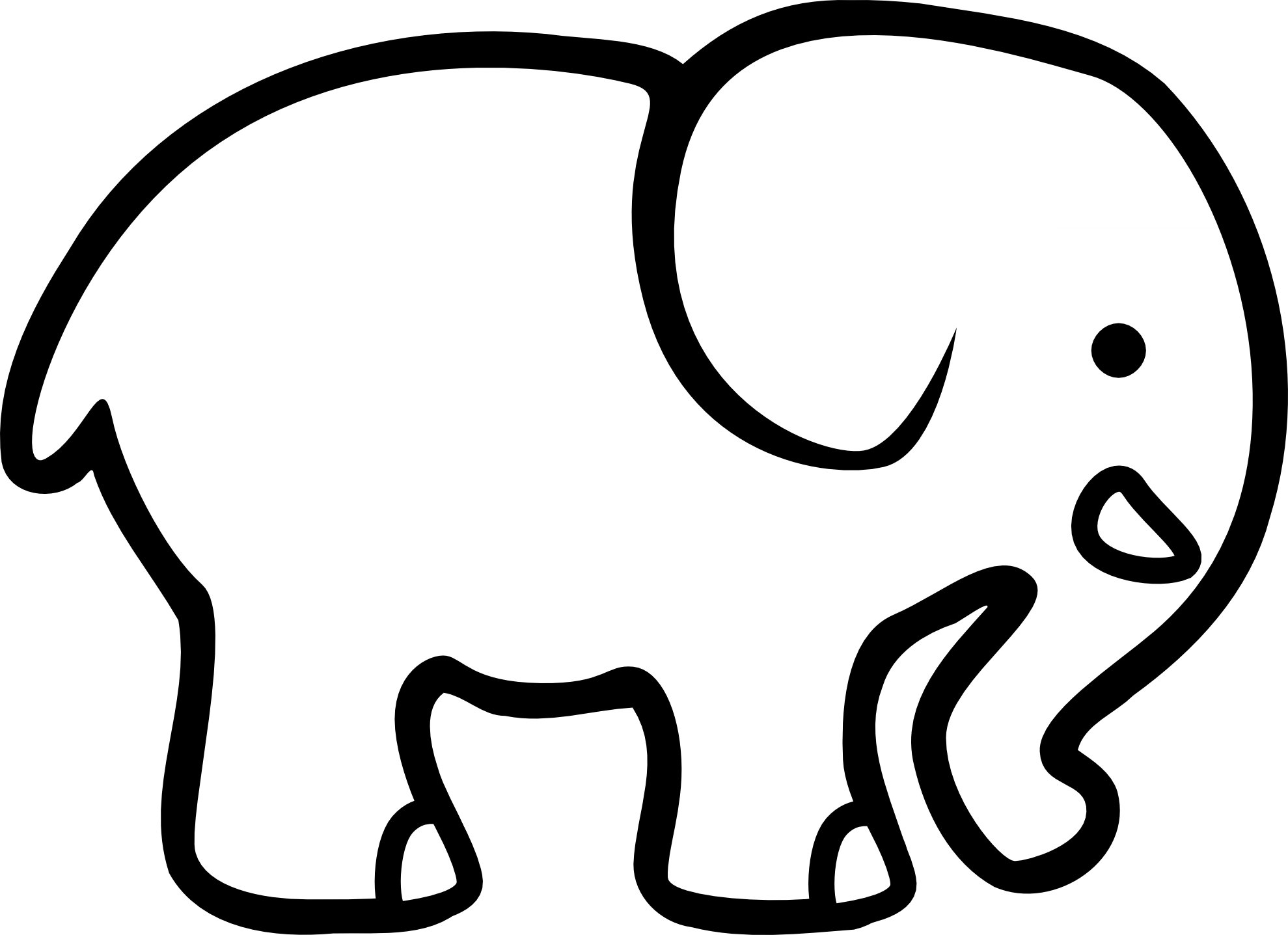 elephant clipart simple