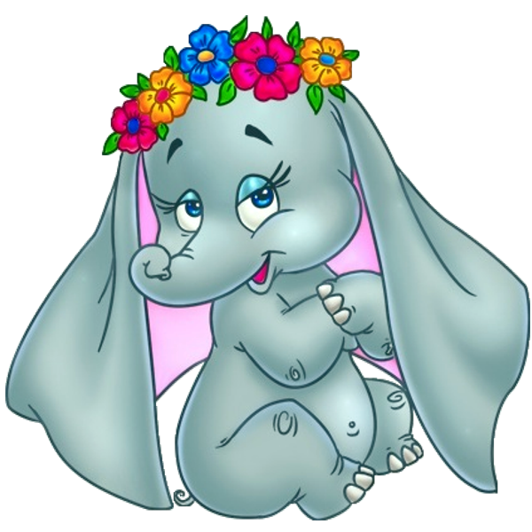 clipart elephant butterfly