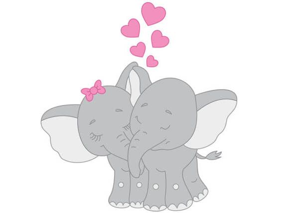 elephants clipart couple