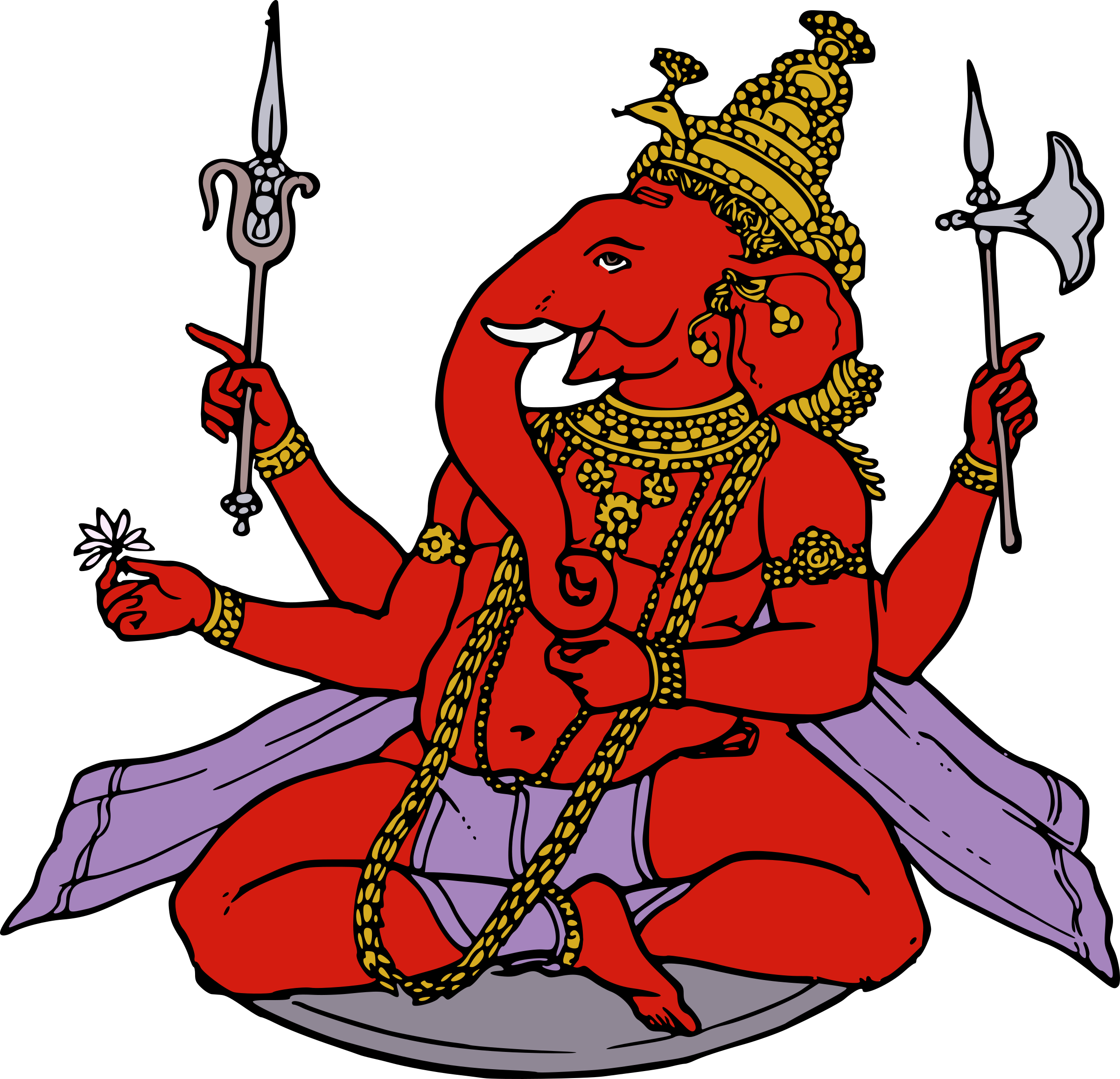 God clipart lord shiva. Ganesha colour big image