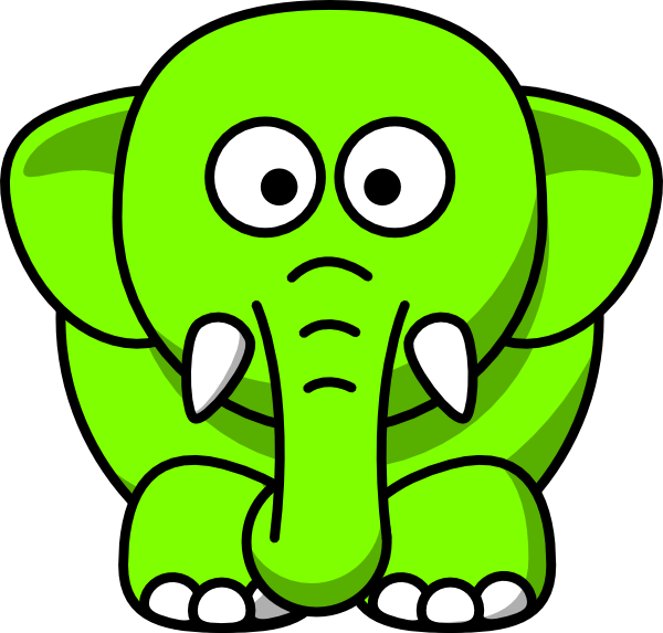 elephant clipart green