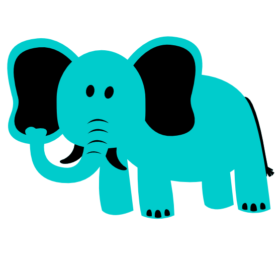 clipart elephant green