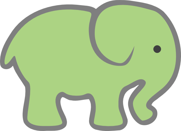 clipart elephant green