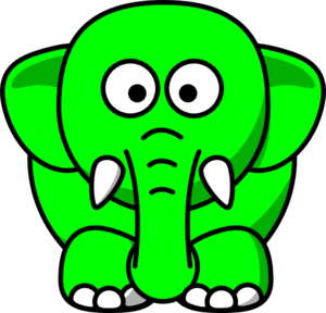 elephant clipart green